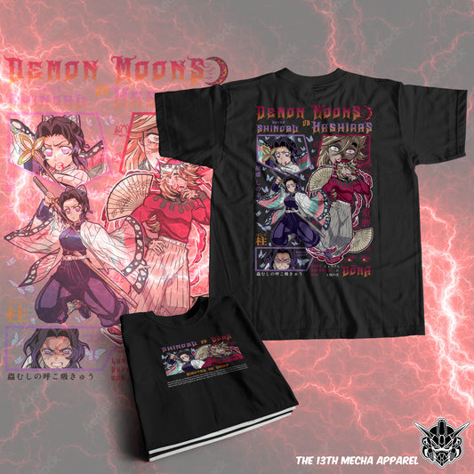 Demon Slayer - Doma vs Shinobu 01 Premium Anime Design, High Quality DTF Print, 100% Cotton Shirt