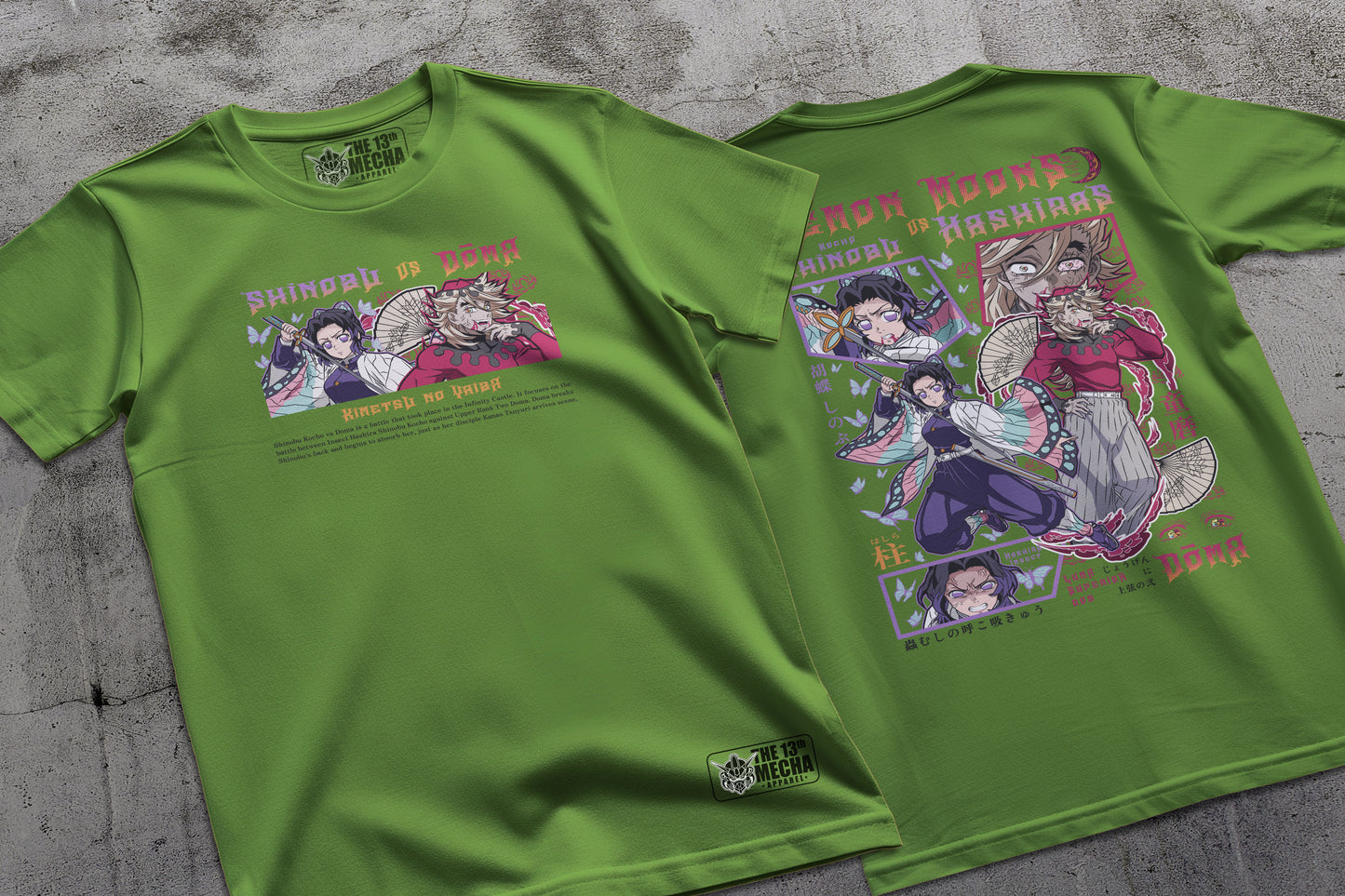 Demon Slayer - Doma vs Shinobu 01 Premium Anime Design, High Quality DTF Print, 100% Cotton Shirt
