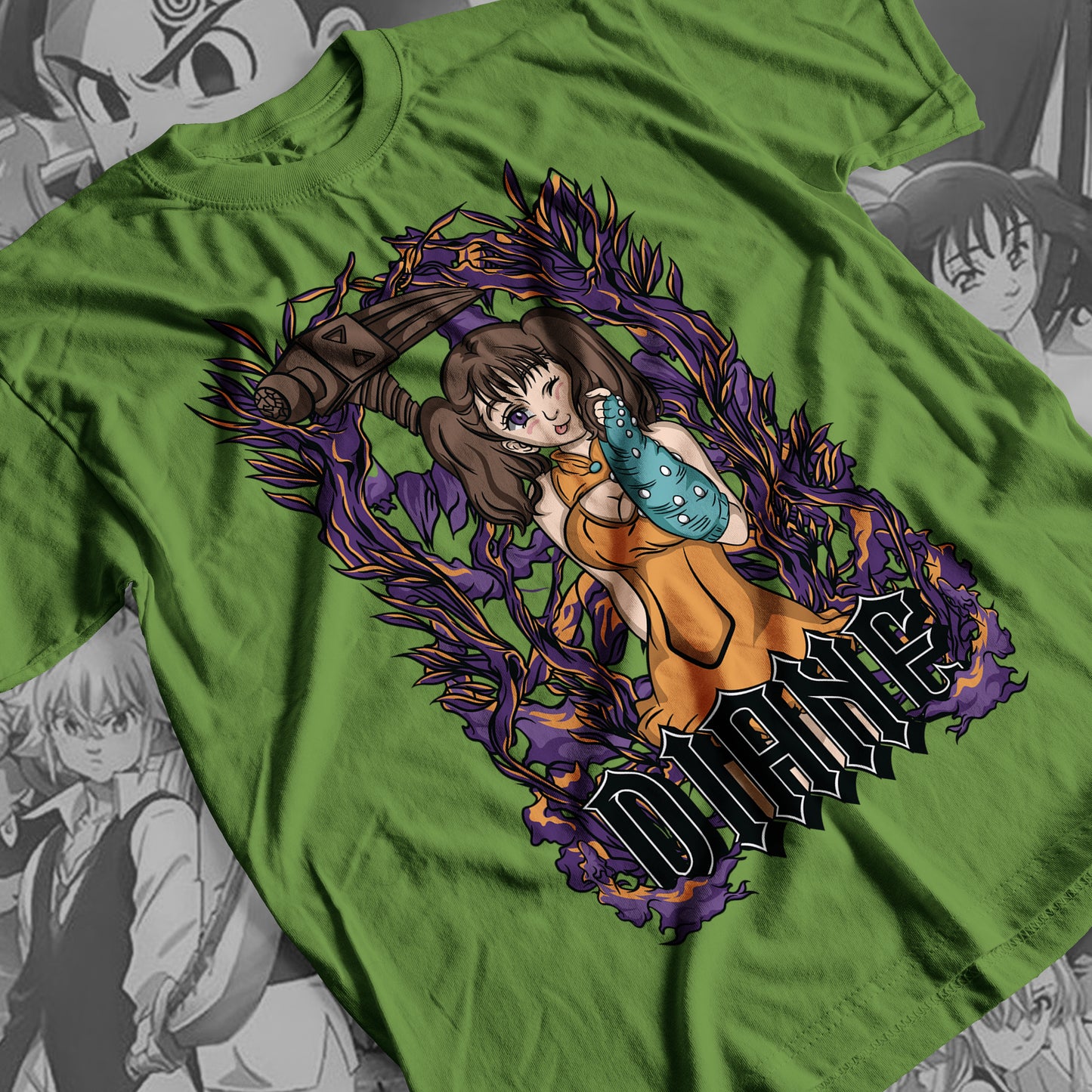 7 Deadly Sins Serpent Sin of Envy - Diane 02 Premium Anime Design, High Quality DTF Print, 100% Cotton Shirt