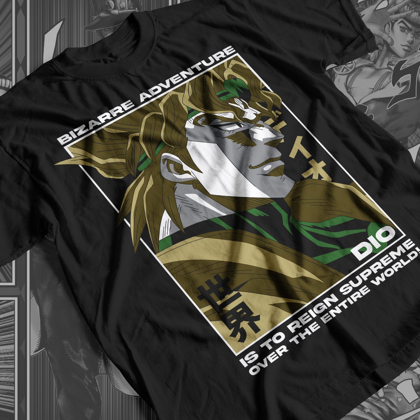 JoJo's Bizarre Adventure - Dio 01 Premium Anime Design, High Quality DTF Print, 100% Cotton Shirt
