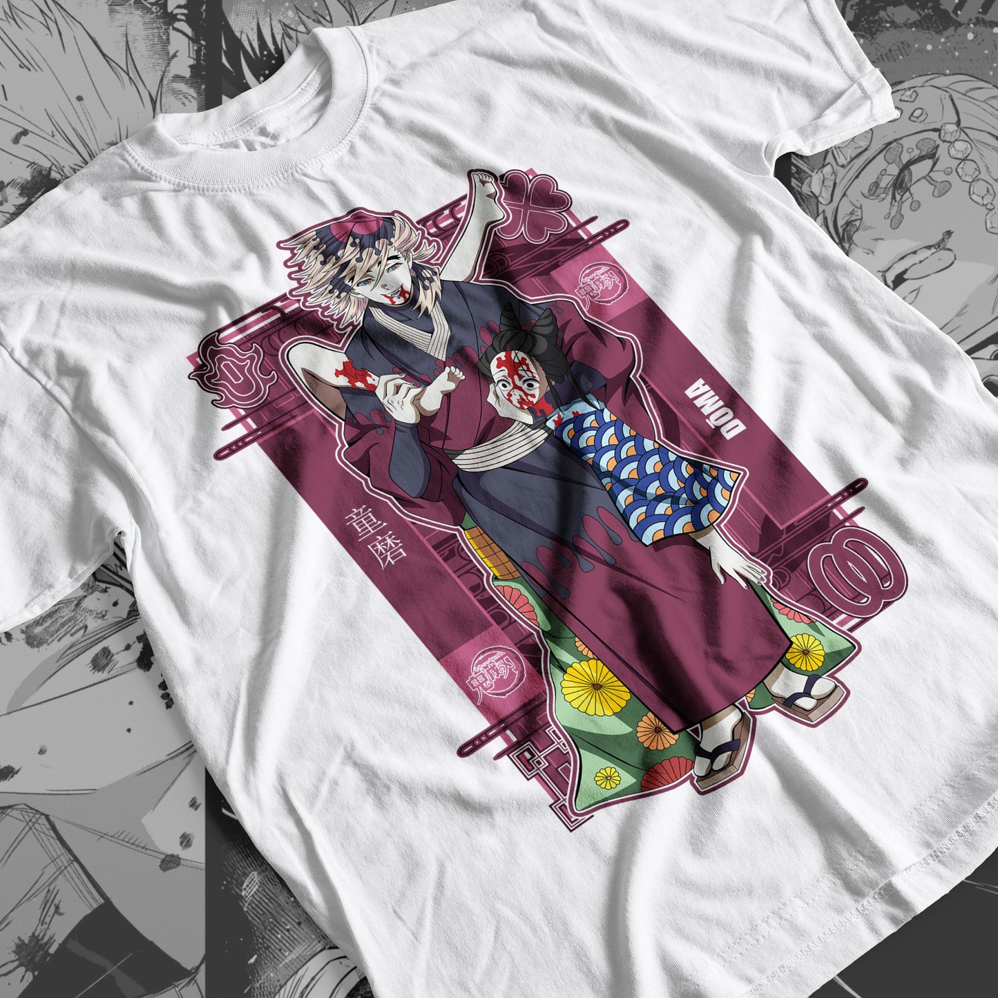 Demon Slayer - Doma 02 Premium Anime Design, High Quality DTF Print, 100% Cotton Shirt