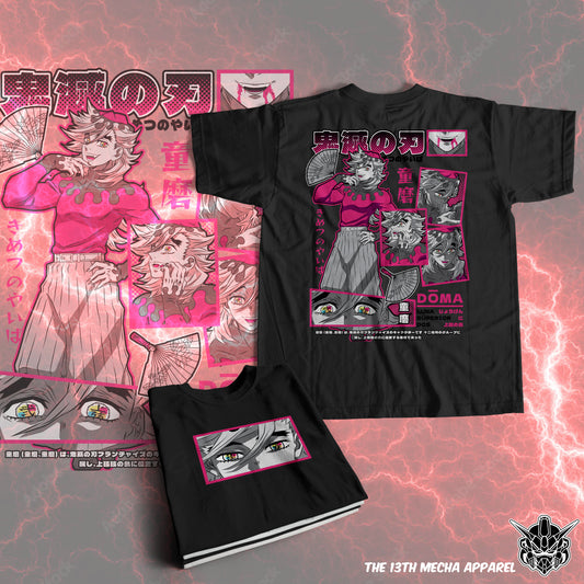 Demon Slayer - Doma 01 Premium Anime Design, High Quality DTF Print, 100% Cotton Shirt