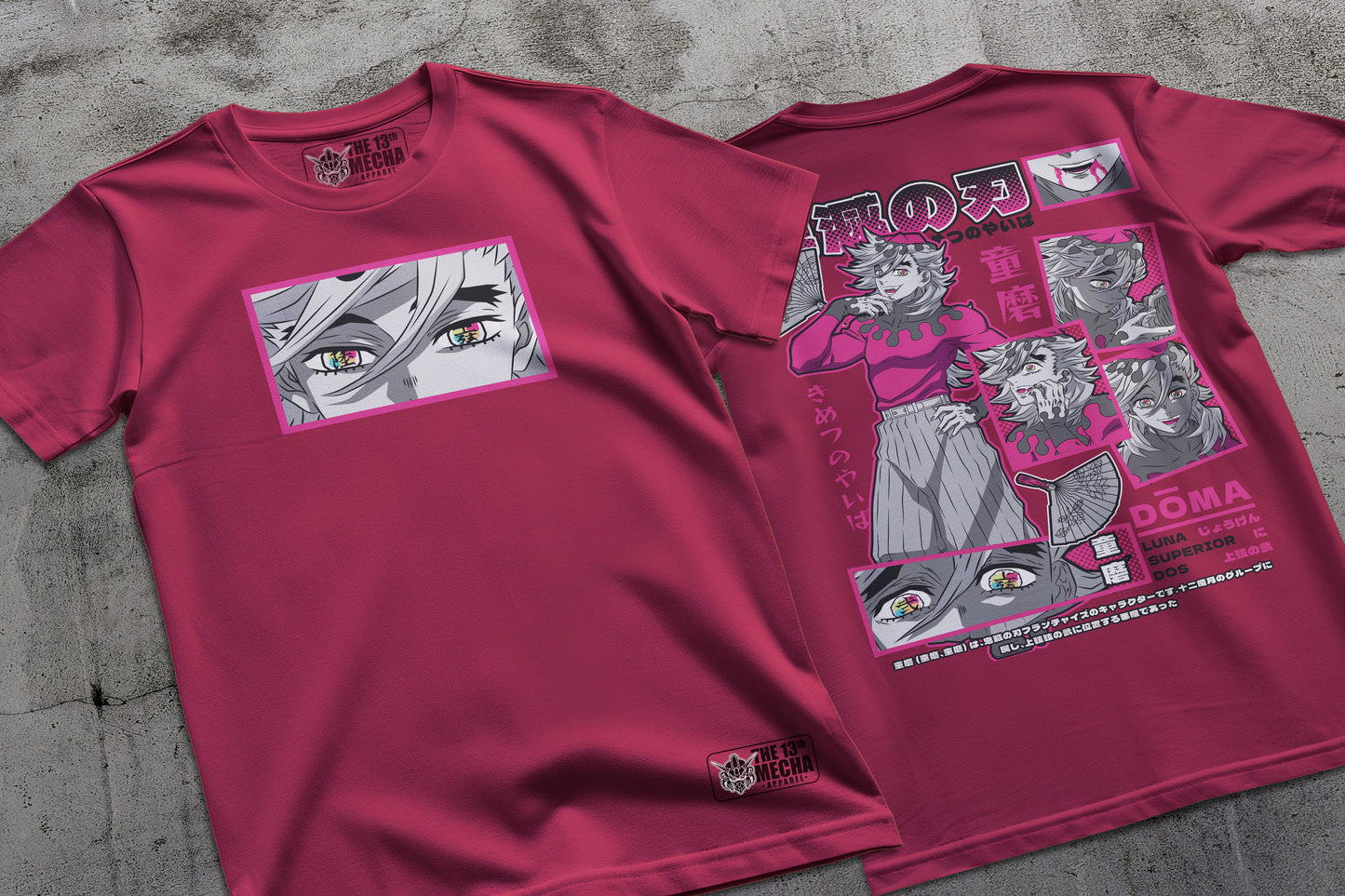 Demon Slayer - Doma 01 Premium Anime Design, High Quality DTF Print, 100% Cotton Shirt
