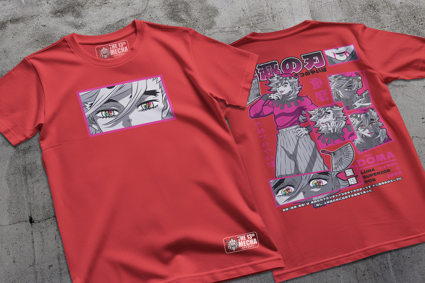 Demon Slayer - Doma 01 Premium Anime Design, High Quality DTF Print, 100% Cotton Shirt