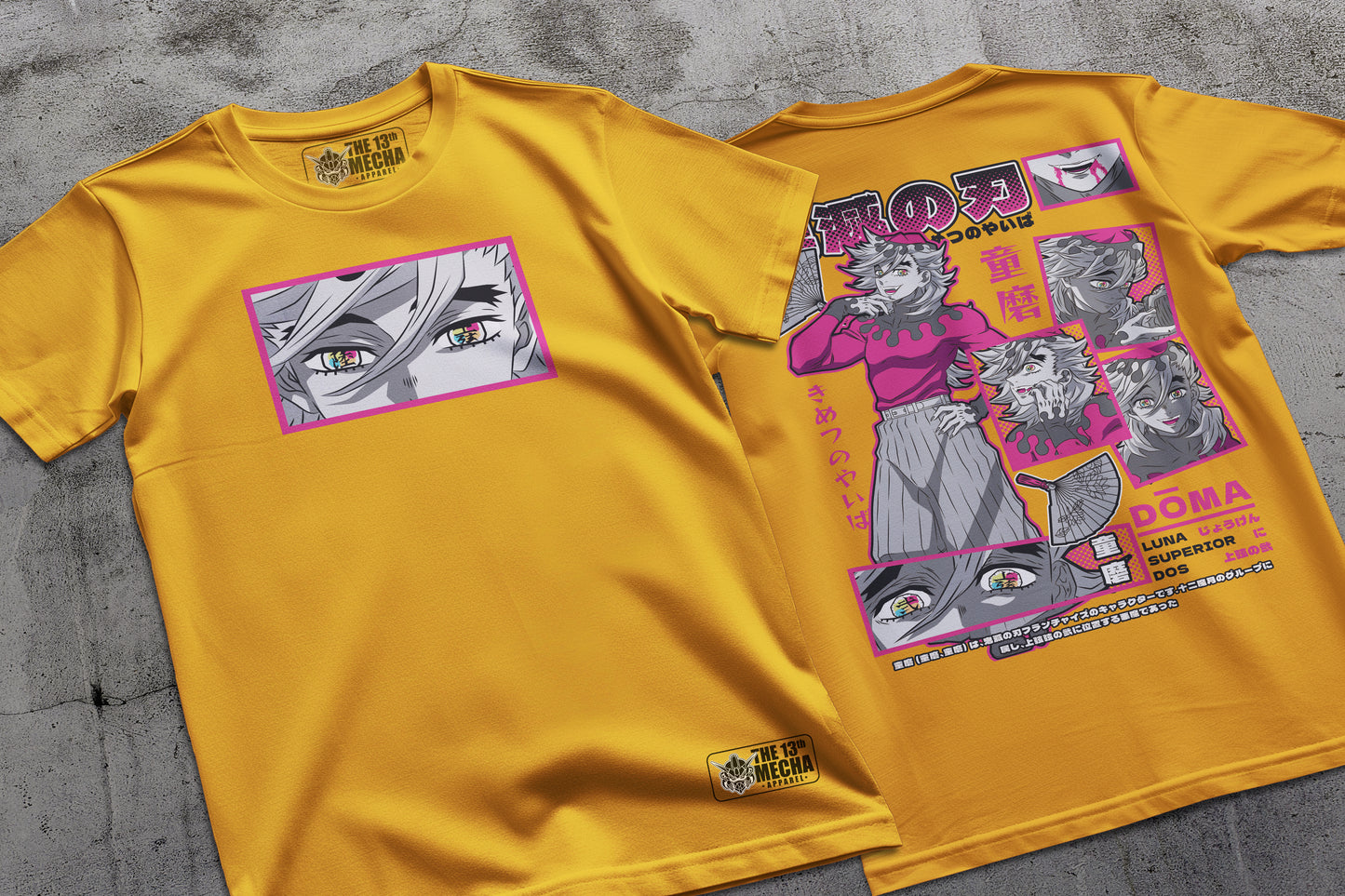 Demon Slayer - Doma 01 Premium Anime Design, High Quality DTF Print, 100% Cotton Shirt