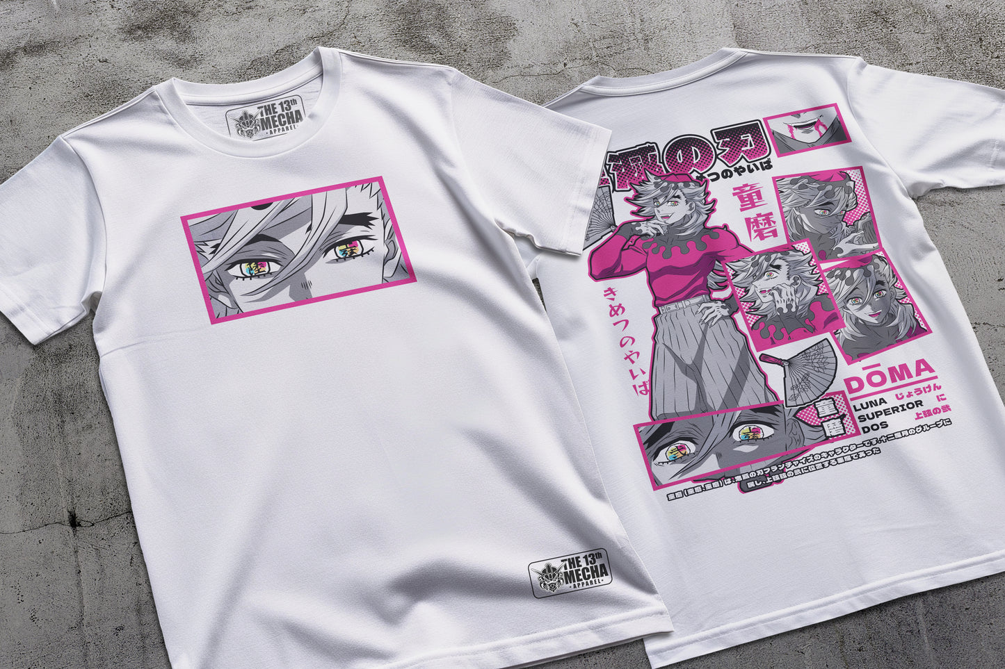 Demon Slayer - Doma 01 Premium Anime Design, High Quality DTF Print, 100% Cotton Shirt