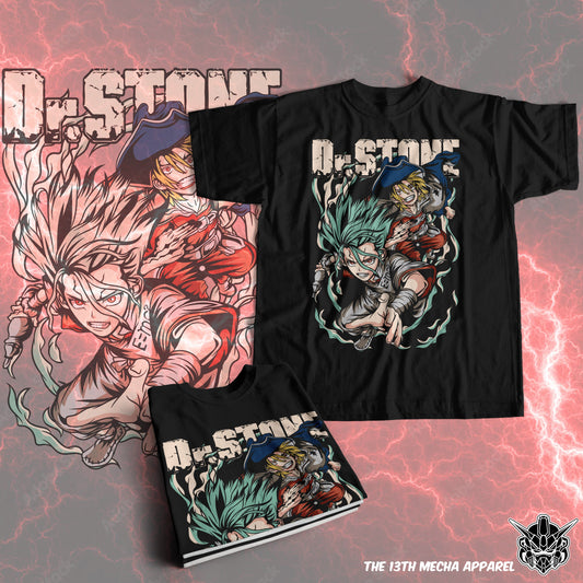 Dr. Stone - Senku and Ryusi Nanami 01 Premium Anime Design, High Quality DTF Print, 100% Cotton Shirt
