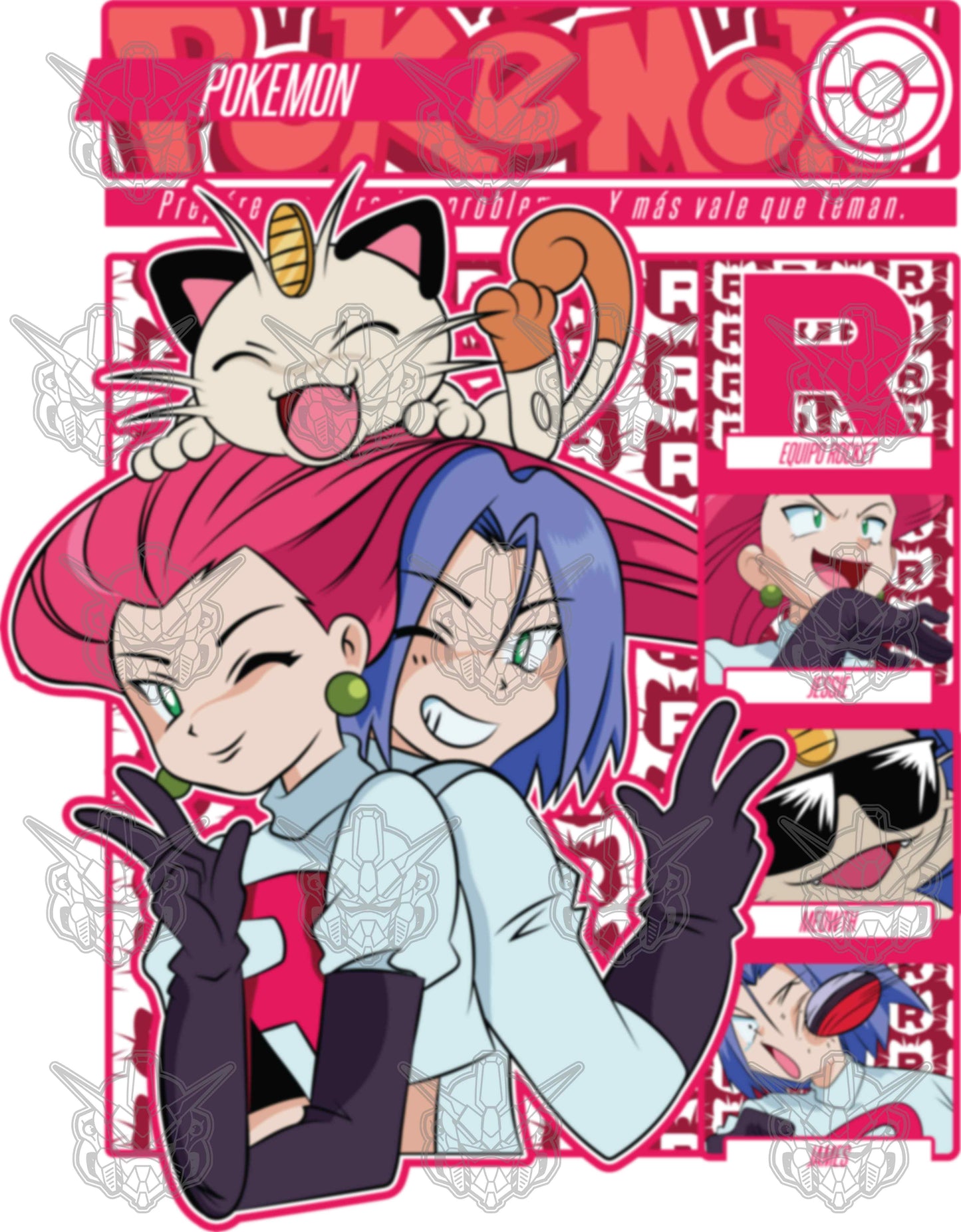 Pokemon - Team Rocket 01 Premium Anime Design, High Quality DTF Print, 100% Cotton Shirt