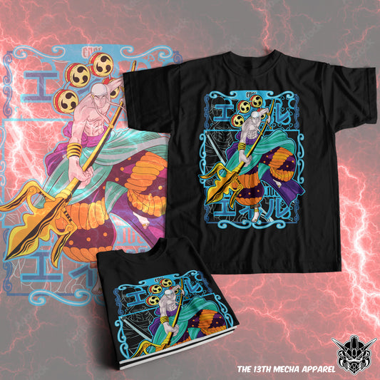 One Piece - Enel Premium Anime Design, High Quality DTF Print, 100% Cotton Shirt