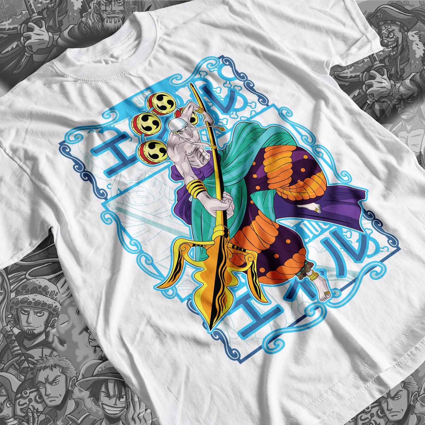 One Piece - Enel Premium Anime Design, High Quality DTF Print, 100% Cotton Shirt