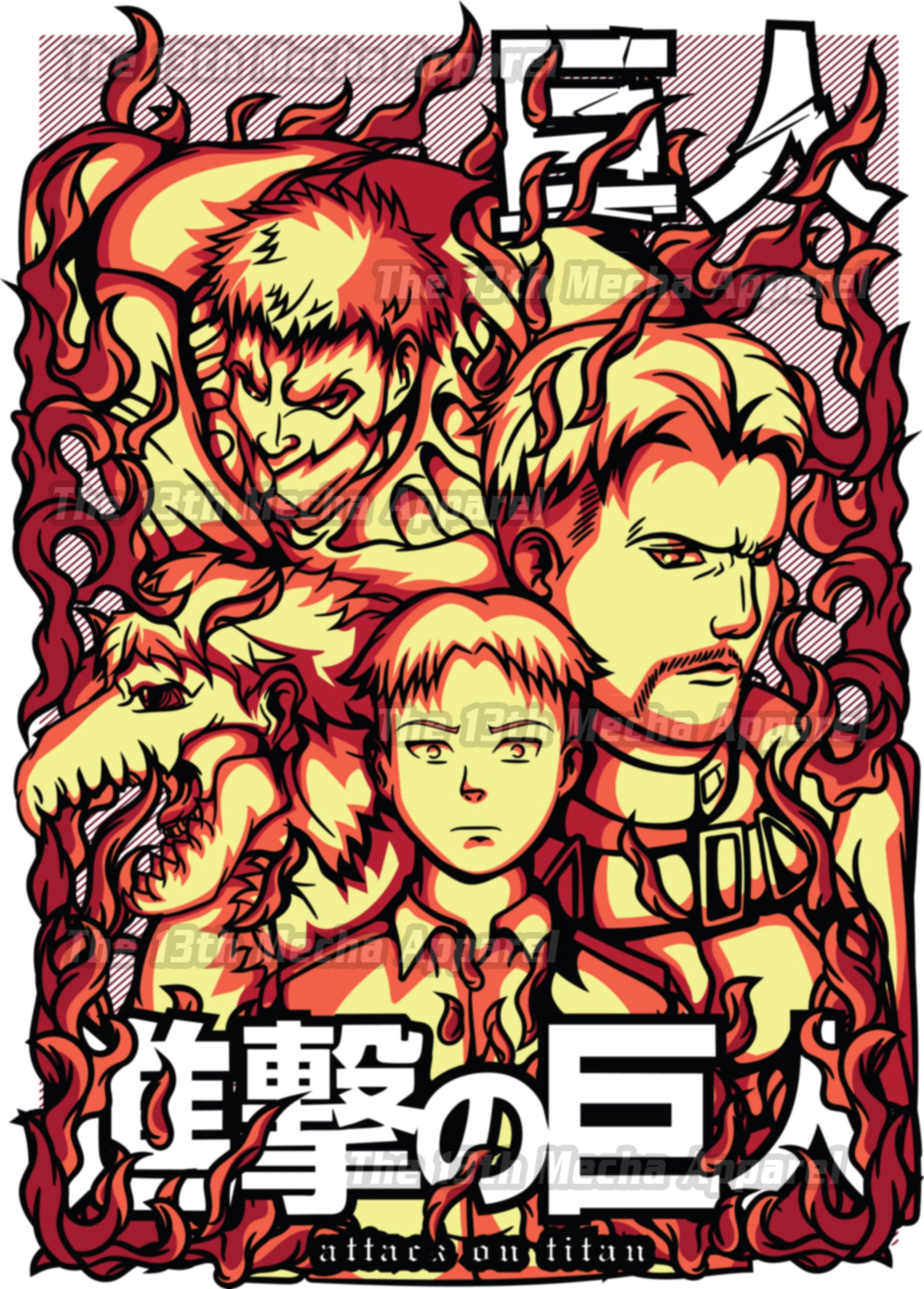 Attack on Titan - Falco and Reiner 01 Premium Anime Design, High Quality DTF Print, 100% Cotton Shirt
