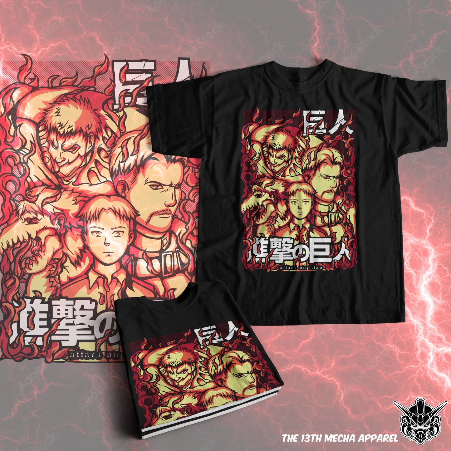 Attack on Titan - Falco and Reiner 01 Premium Anime Design, High Quality DTF Print, 100% Cotton Shirt