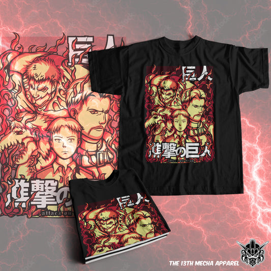 Attack on Titan - Falco and Reiner 01 Premium Anime Design, High Quality DTF Print, 100% Cotton Shirt