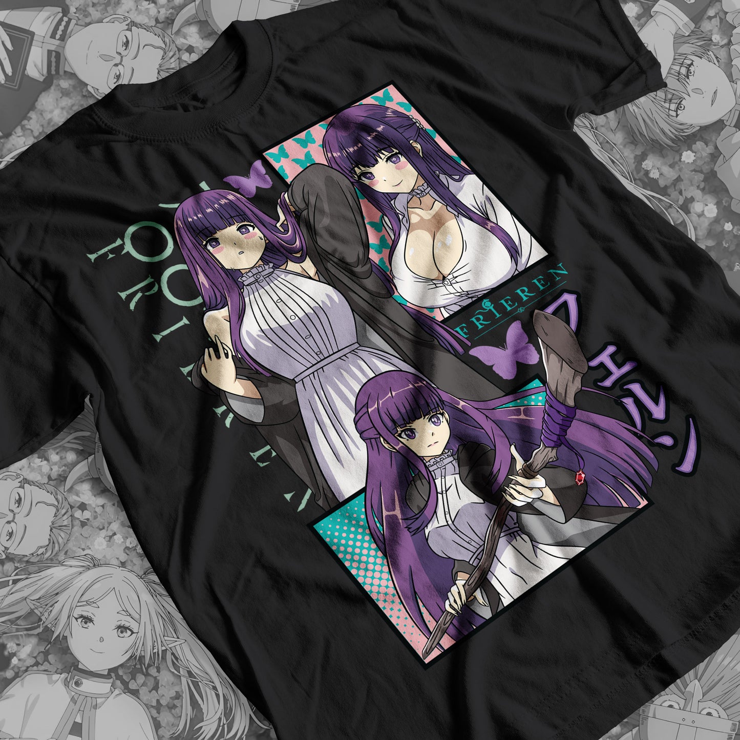 Freiren- Fern 01 Premium Anime Design, High Quality DTF Print, 100% Cotton Shirt