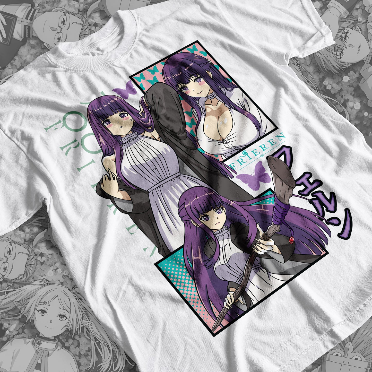 Freiren- Fern 01 Premium Anime Design, High Quality DTF Print, 100% Cotton Shirt
