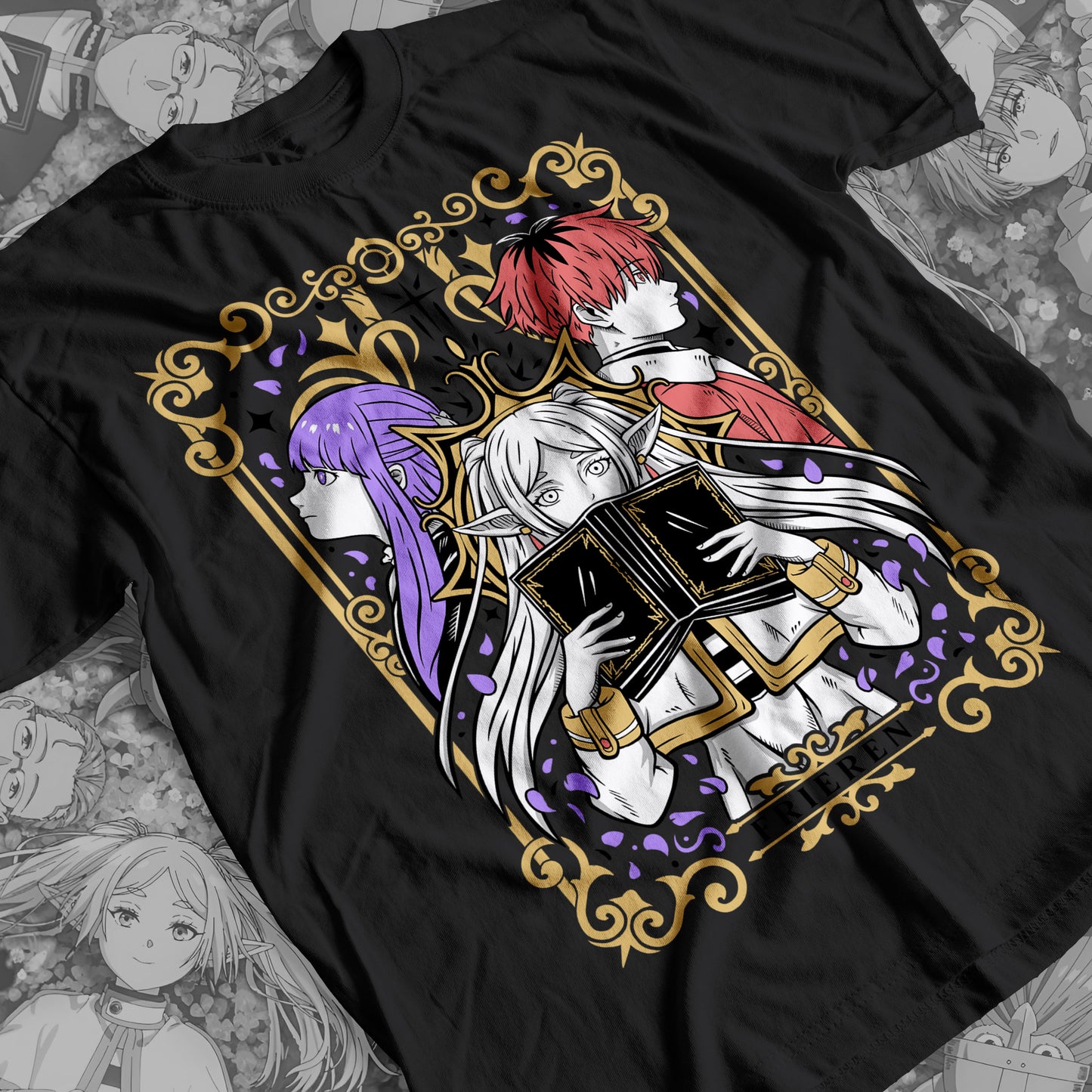 Freiren- Fern Team Premium Anime Design, High Quality DTF Print, 100% Cotton Shirt