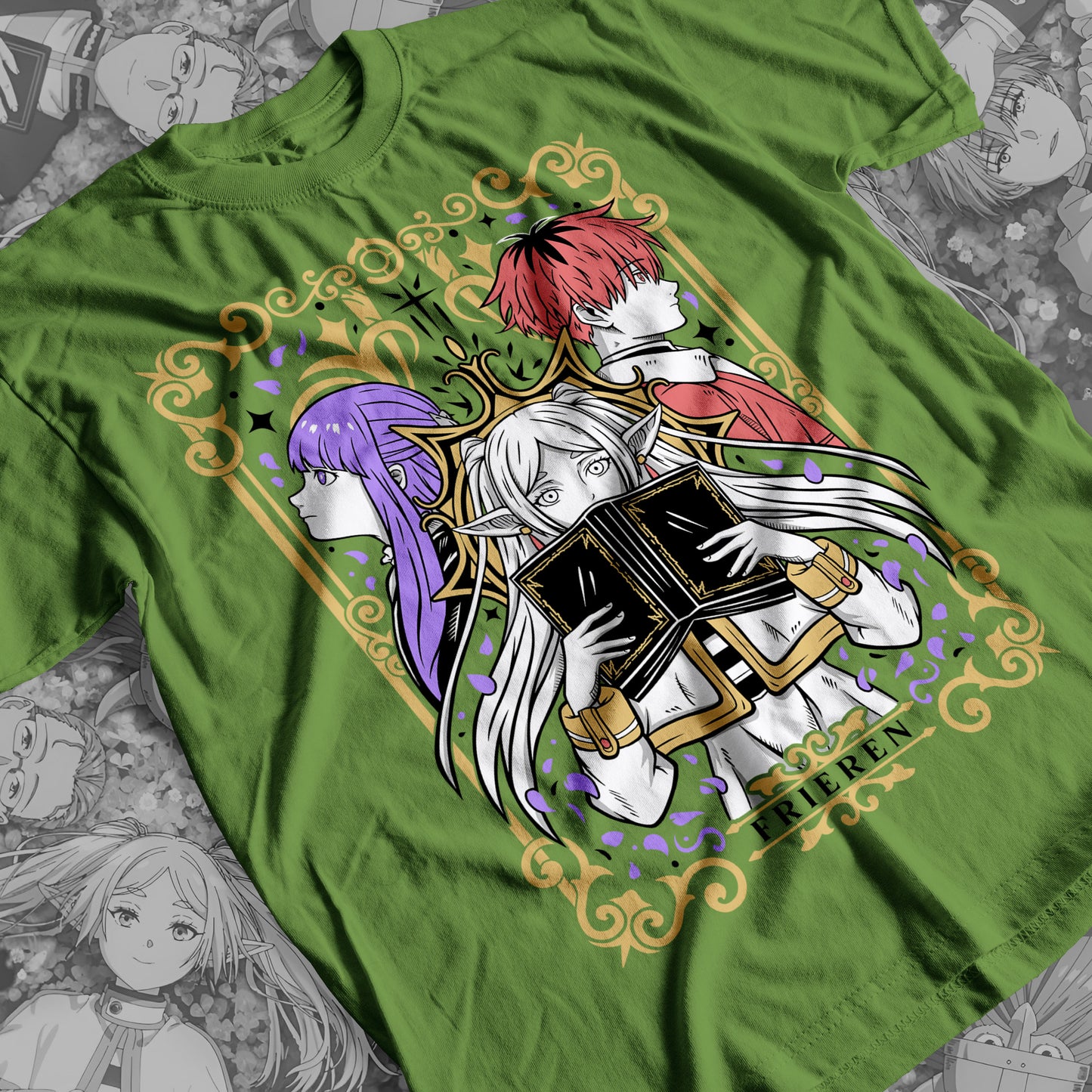 Freiren- Fern Team Premium Anime Design, High Quality DTF Print, 100% Cotton Shirt
