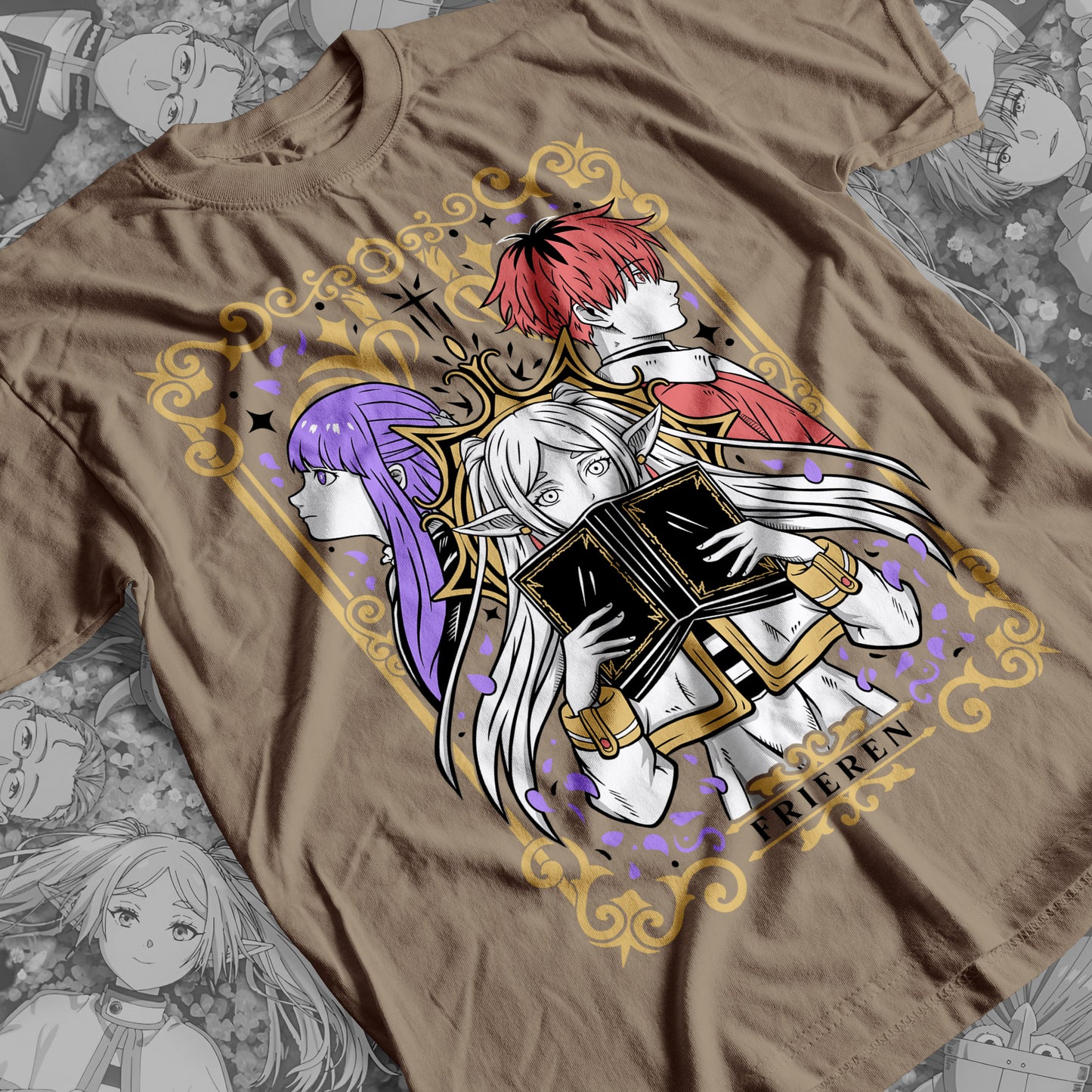 Freiren- Fern Team Premium Anime Design, High Quality DTF Print, 100% Cotton Shirt