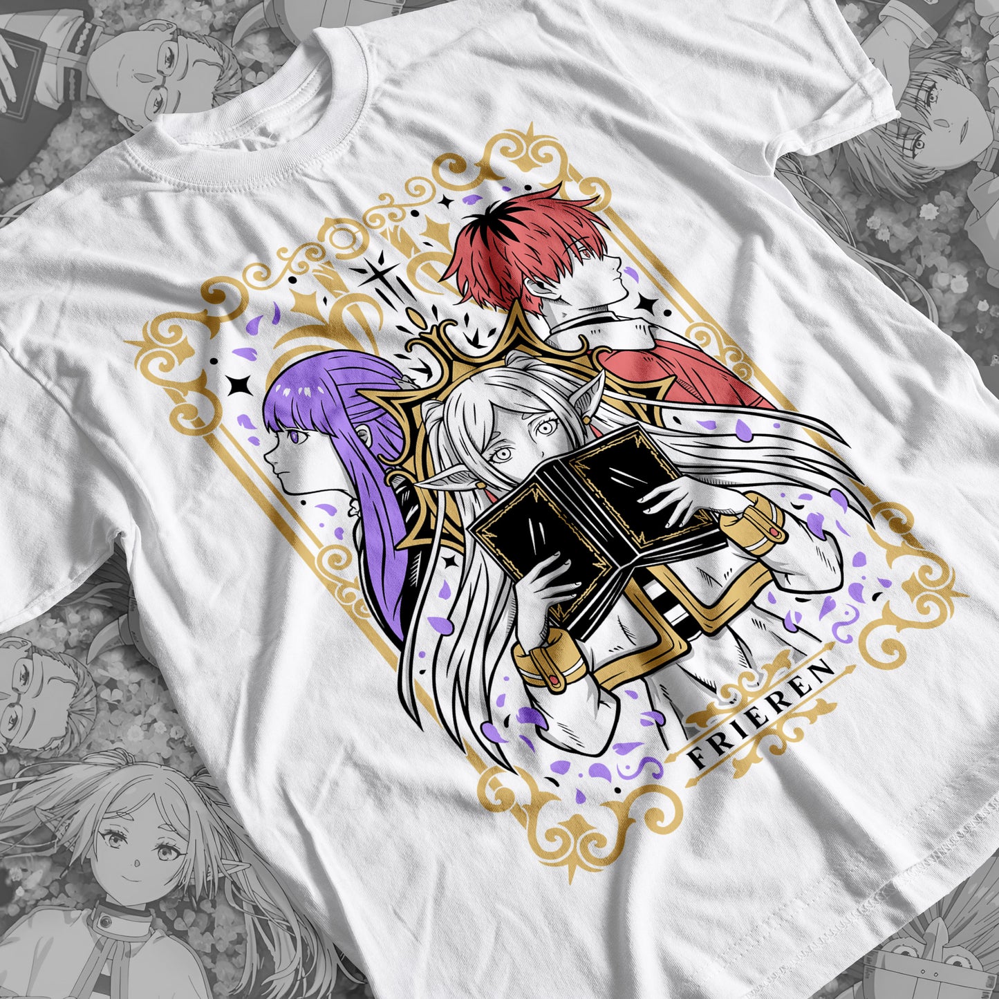 Freiren- Fern Team Premium Anime Design, High Quality DTF Print, 100% Cotton Shirt