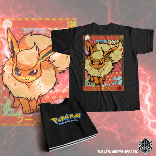 Pokemon - Flareon 01 Premium Anime Design, High Quality DTF Print, 100% Cotton Shirt