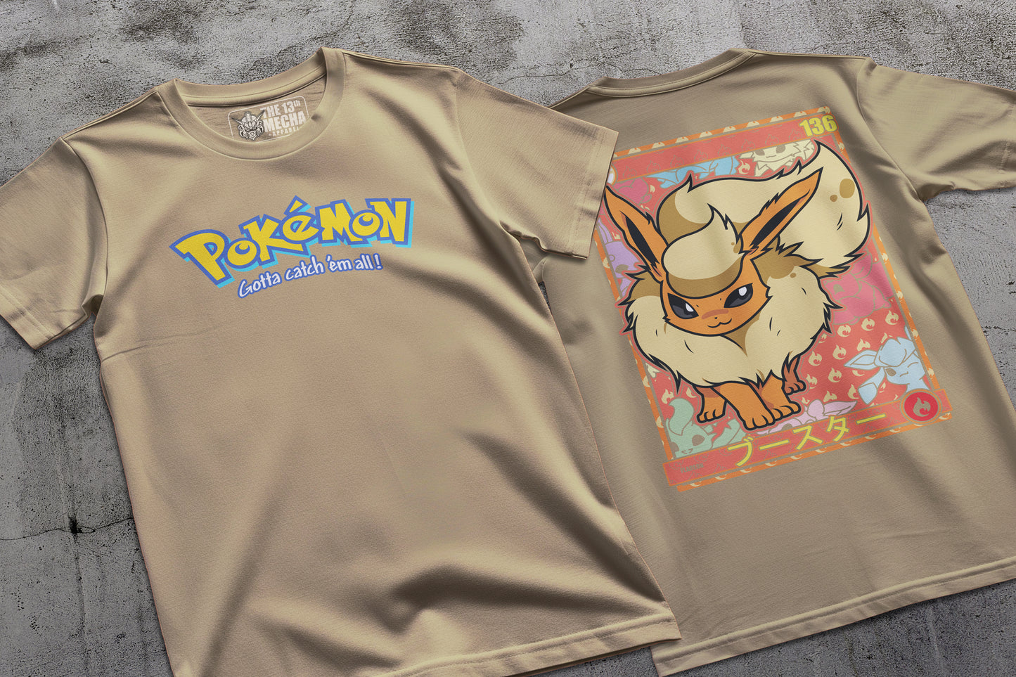 Pokemon - Flareon 01 Premium Anime Design, High Quality DTF Print, 100% Cotton Shirt
