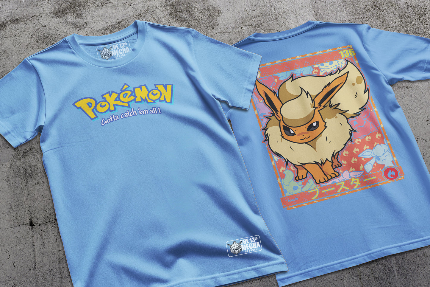 Pokemon - Flareon 01 Premium Anime Design, High Quality DTF Print, 100% Cotton Shirt