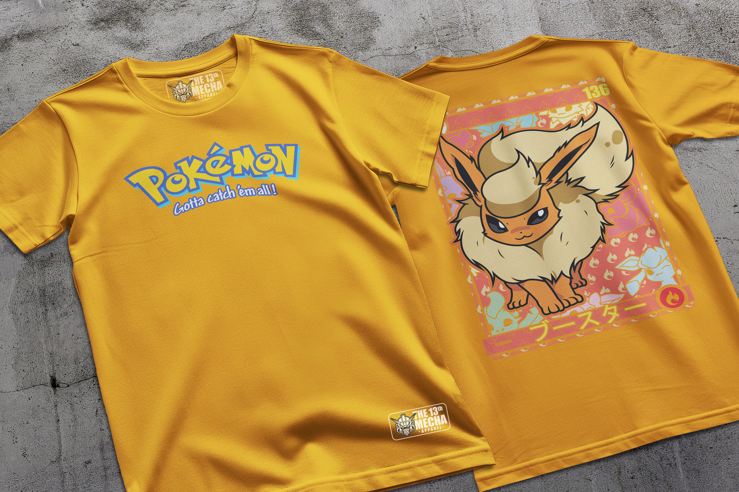 Pokemon - Flareon 01 Premium Anime Design, High Quality DTF Print, 100% Cotton Shirt