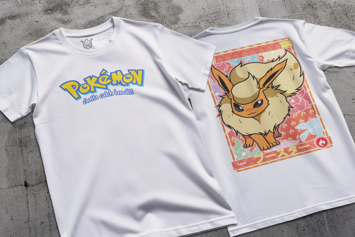 Pokemon - Flareon 01 Premium Anime Design, High Quality DTF Print, 100% Cotton Shirt