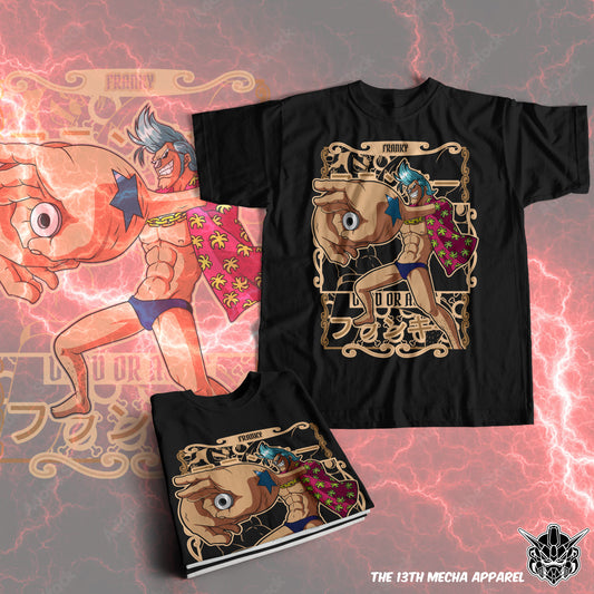 One Piece - Franky Premium Anime Design, High Quality DTF Print, 100% Cotton Shirt