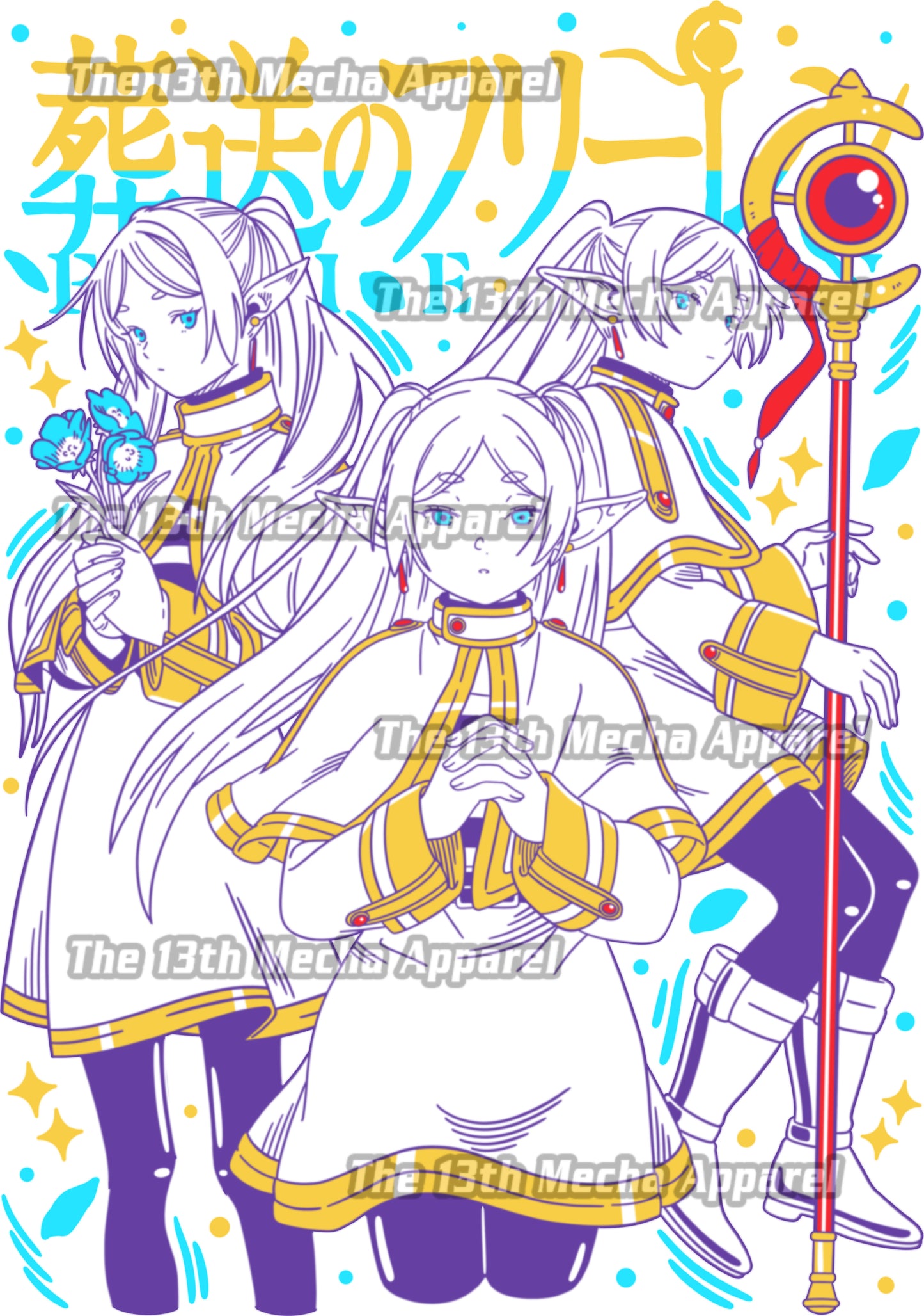 Frieren 01 Premium Anime Design, High Quality DTF Print, 100% Cotton Shirt