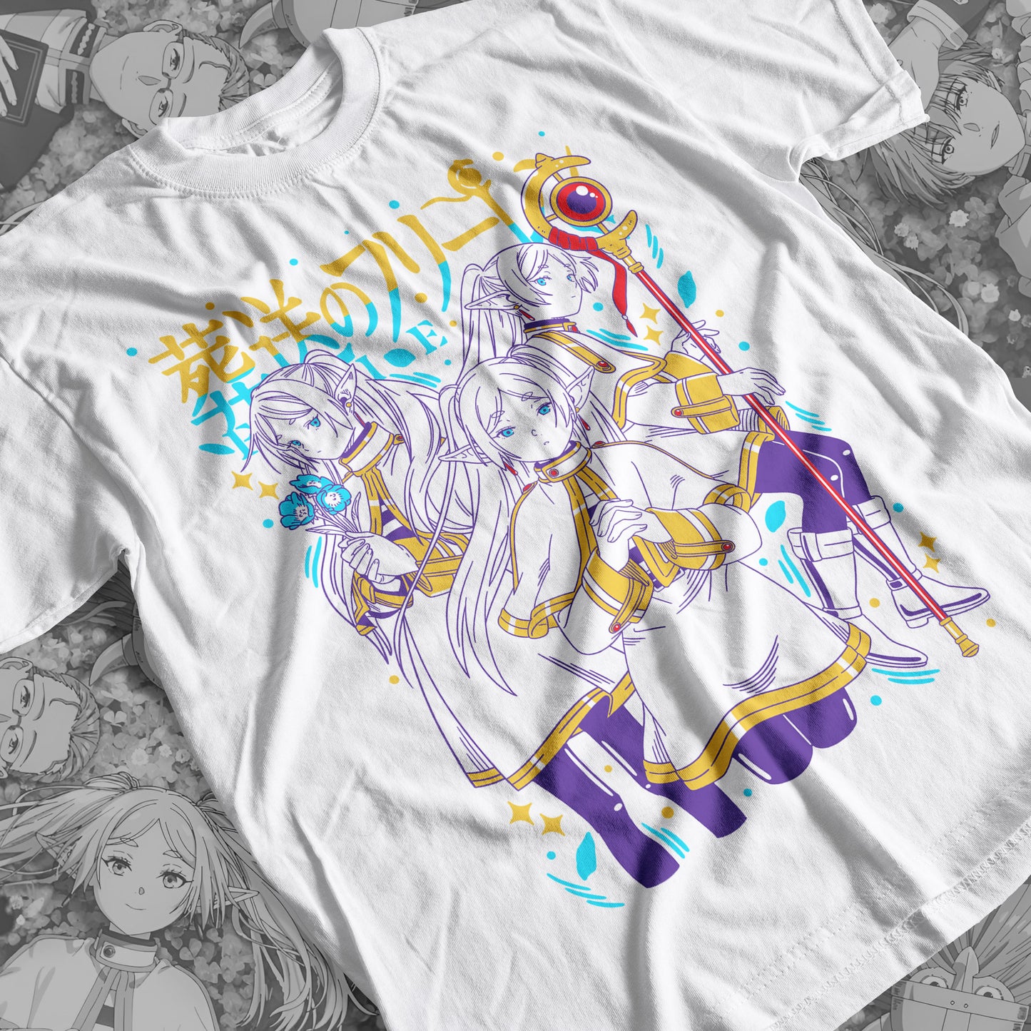 Frieren 01 Premium Anime Design, High Quality DTF Print, 100% Cotton Shirt