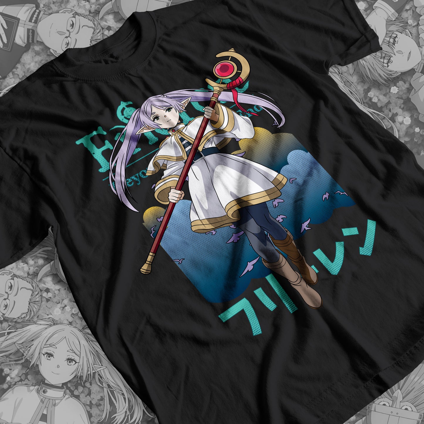 Frieren 02  Premium Anime Design, High Quality DTF Print, 100% Cotton Shirt