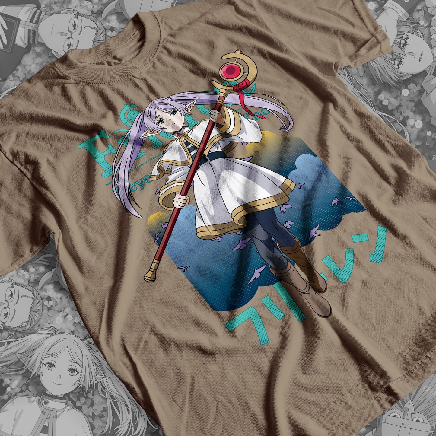 Frieren 02  Premium Anime Design, High Quality DTF Print, 100% Cotton Shirt