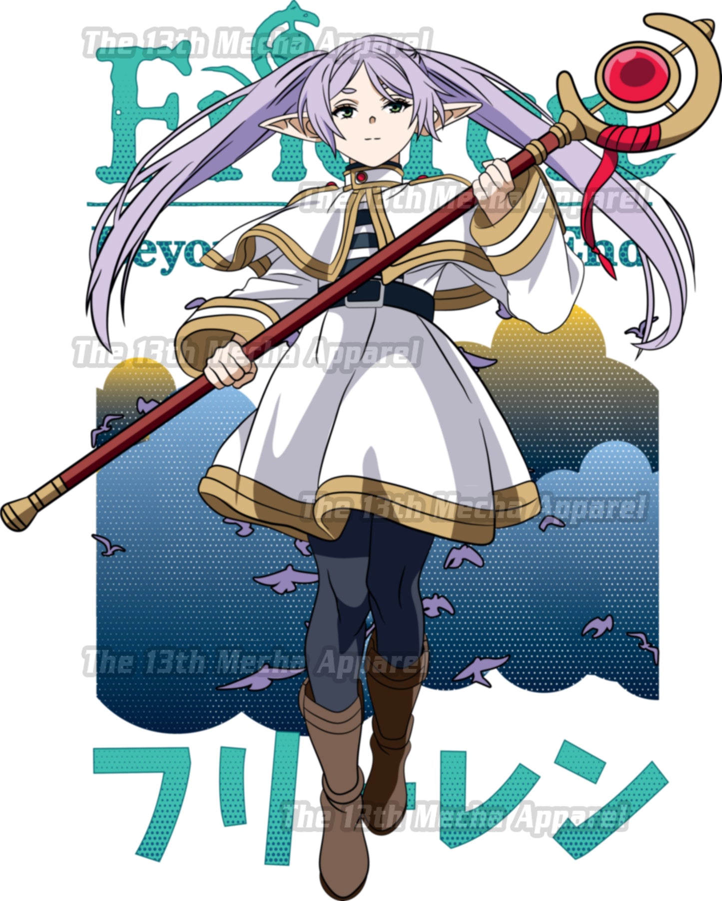 Frieren 02  Premium Anime Design, High Quality DTF Print, 100% Cotton Shirt