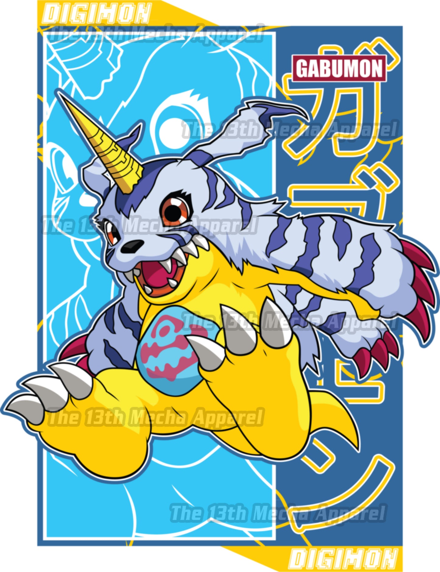 Digimon: Gabumon 01 Premium Anime Design, High Quality DTF Print, 100% Cotton Shirt