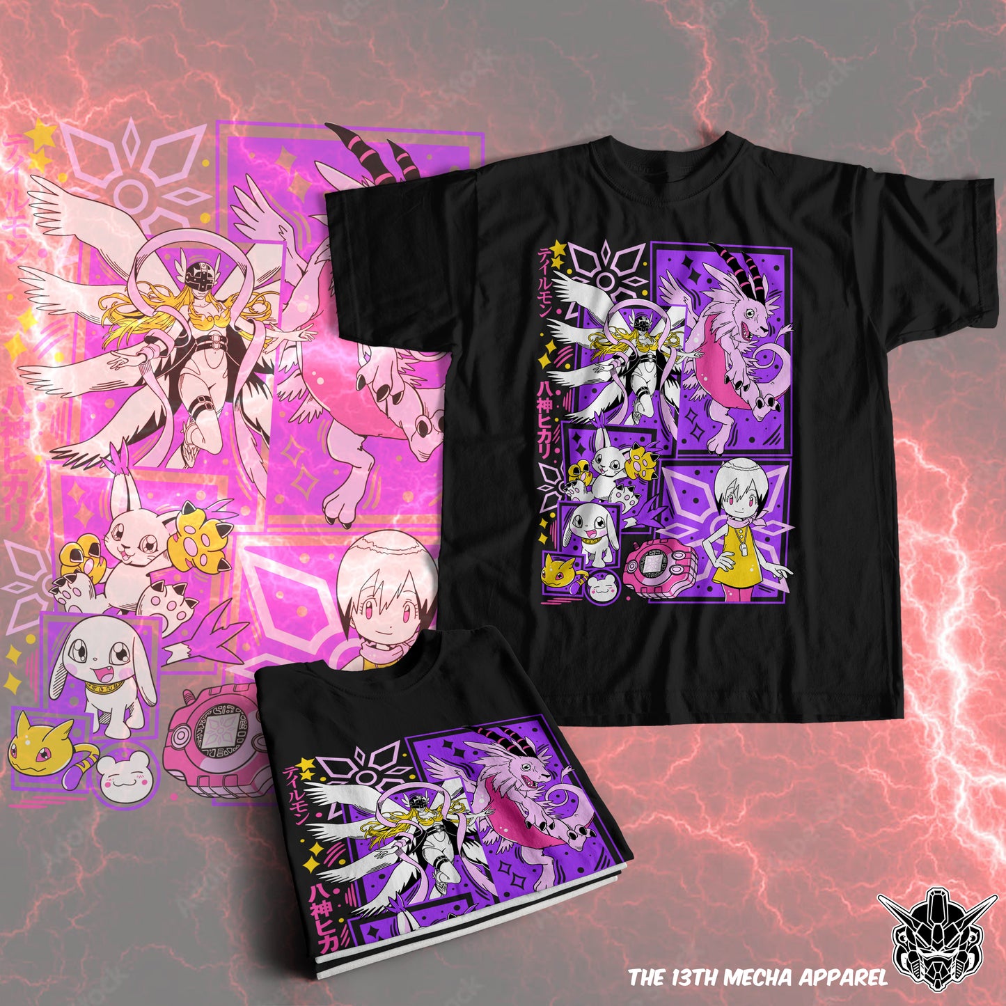 Digimon: Gatomon 01 Premium Anime Design, High Quality DTF Print, 100% Cotton Shirt