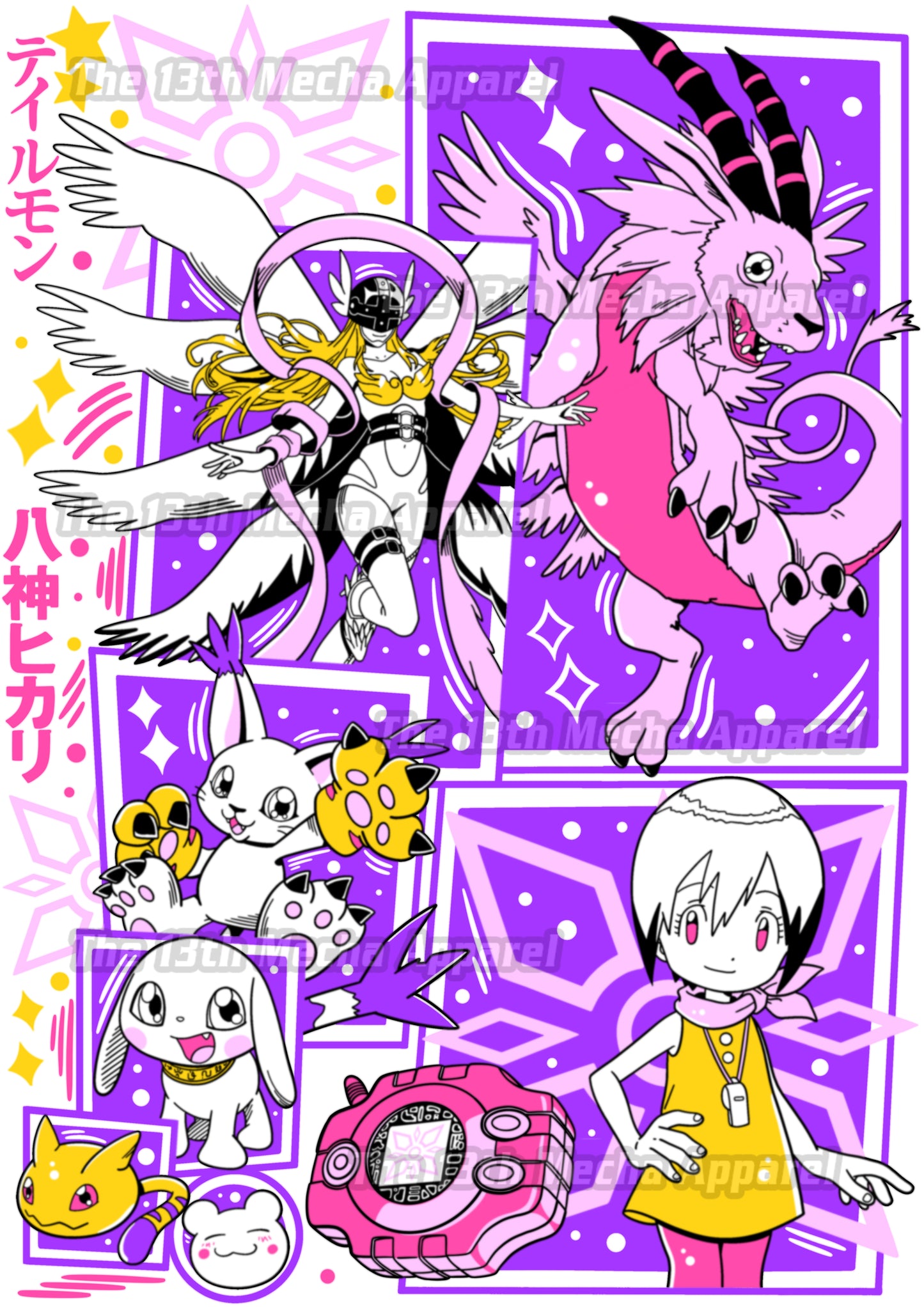 Digimon: Gatomon 01 Premium Anime Design, High Quality DTF Print, 100% Cotton Shirt