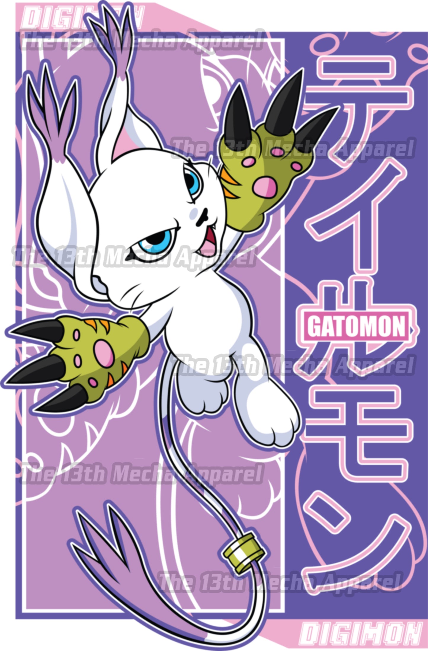 Digimon: Gatomon 02 Premium Anime Design, High Quality DTF Print, 100% Cotton Shirt