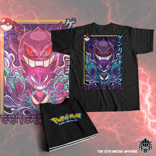 Pokemon - Gengar 01 Premium Anime Design, High Quality DTF Print, 100% Cotton Shirt