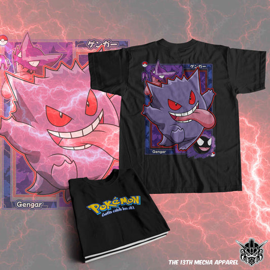 Pokemon - Gengar 02 Premium Anime Design, High Quality DTF Print, 100% Cotton Shirt