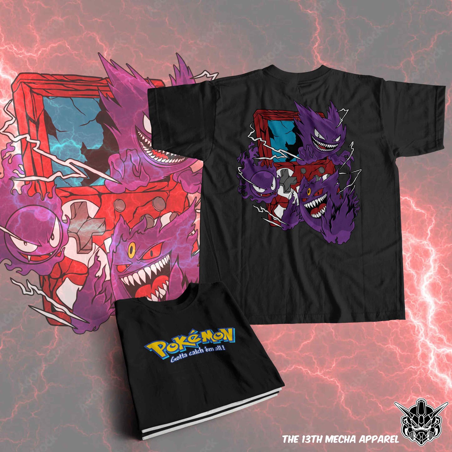 Pokemon - Gengar 03 Premium Anime Design, High Quality DTF Print, 100% Cotton Shirt