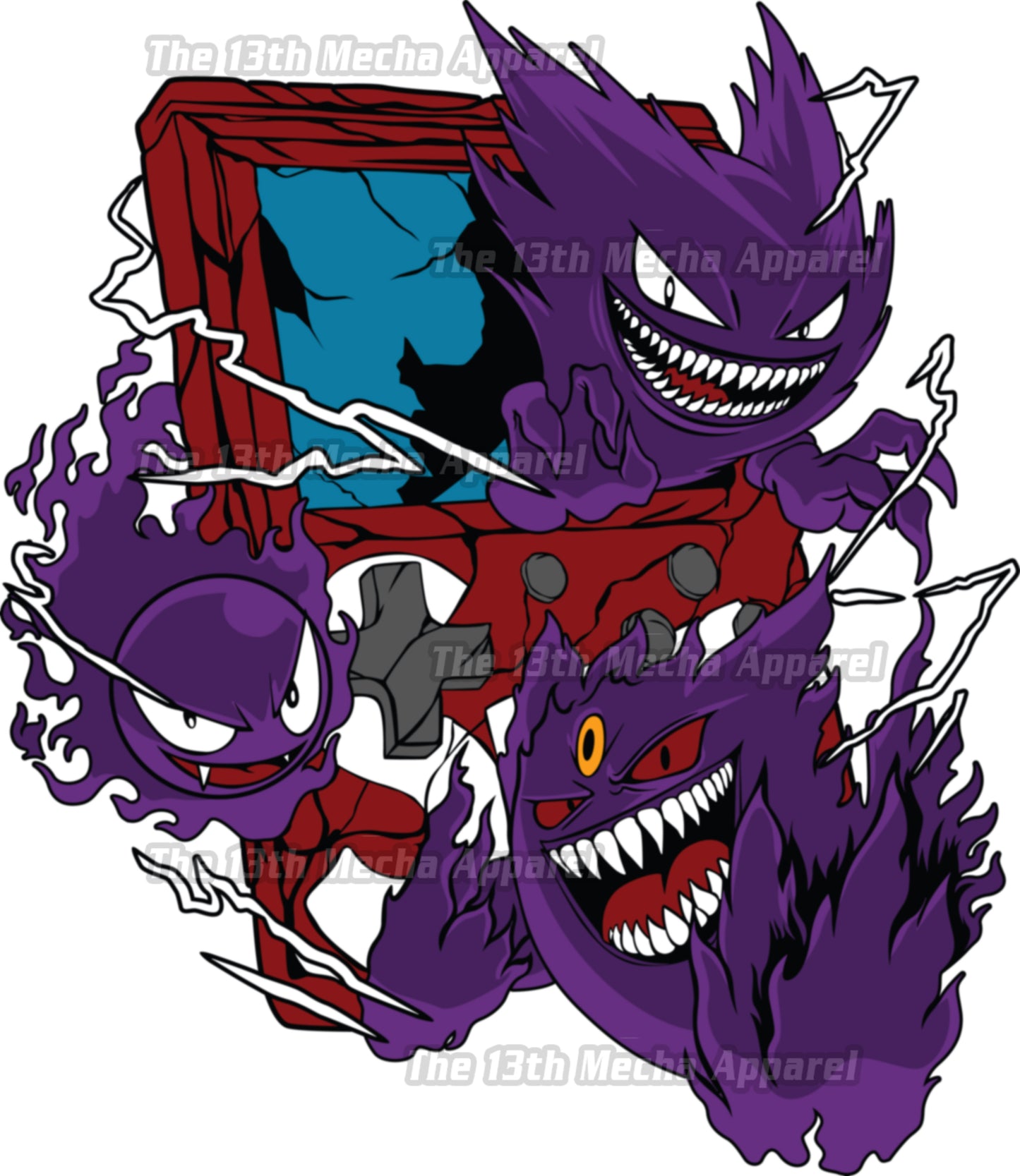 Pokemon - Gengar 03 Premium Anime Design, High Quality DTF Print, 100% Cotton Shirt