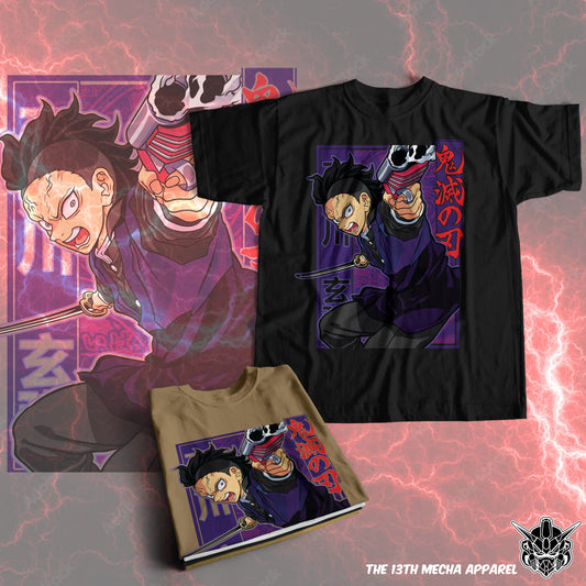 Demon Slayer - Genya Shinazugawa 02 Premium Anime Design, High Quality DTF Print, 100% Cotton Shirt