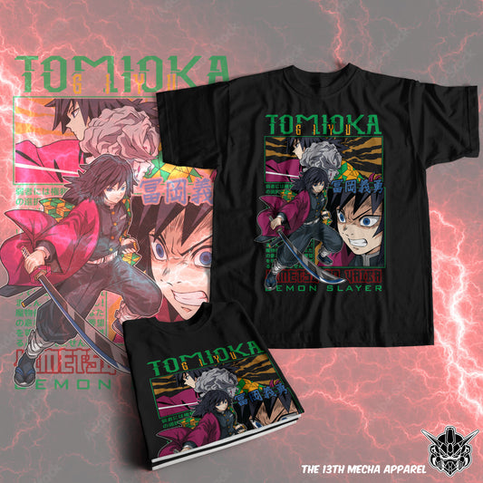Demon Slayer - Giyu Tomioka 02 Premium Anime Design, High Quality DTF Print, 100% Cotton Shirt