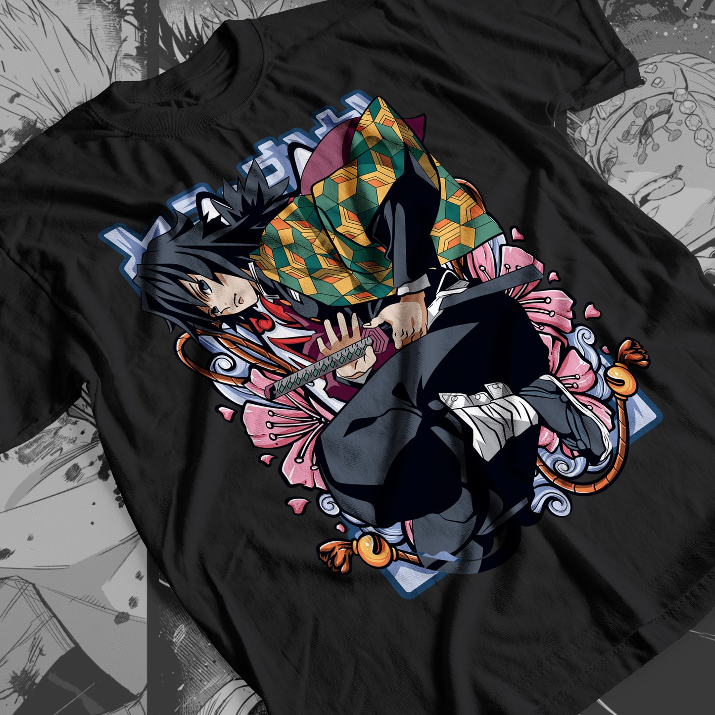 Demon Slayer - Giyu Tomioka 04 Premium Anime Design, High Quality DTF Print, 100% Cotton Shirt