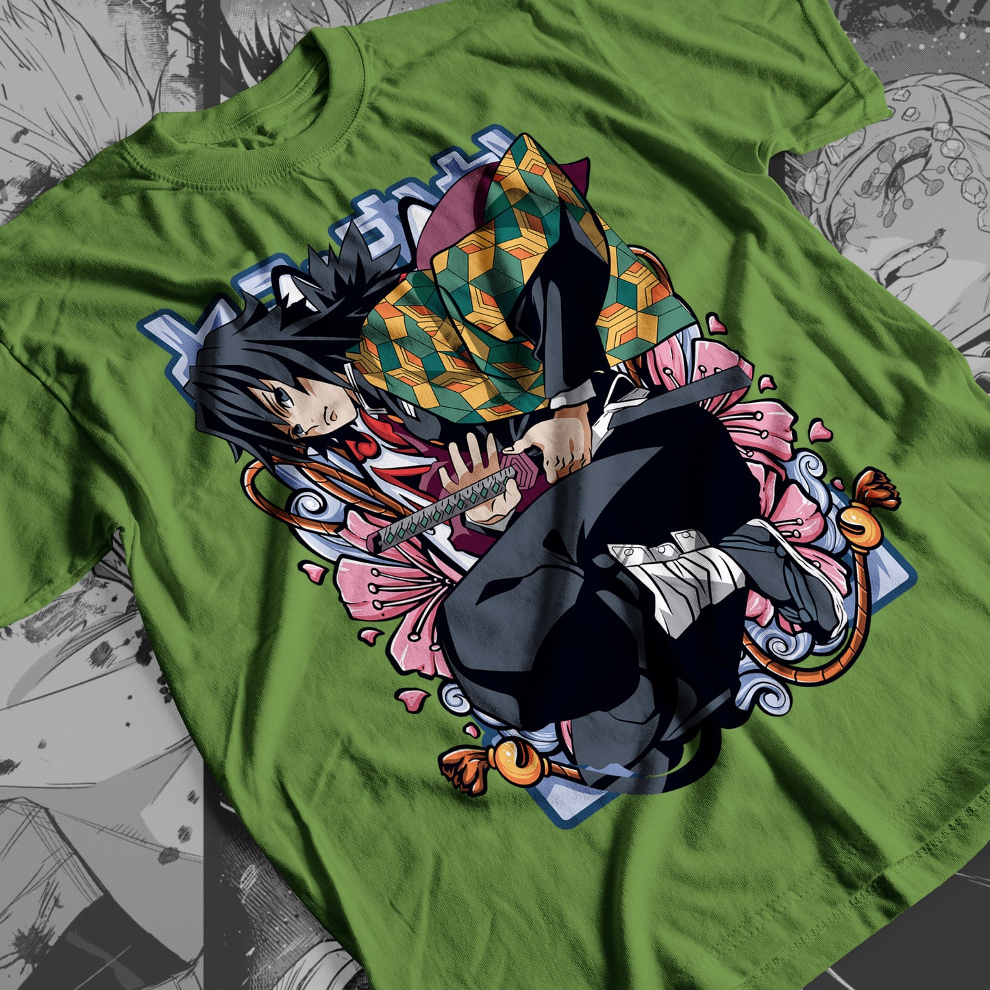 Demon Slayer - Giyu Tomioka 04 Premium Anime Design, High Quality DTF Print, 100% Cotton Shirt