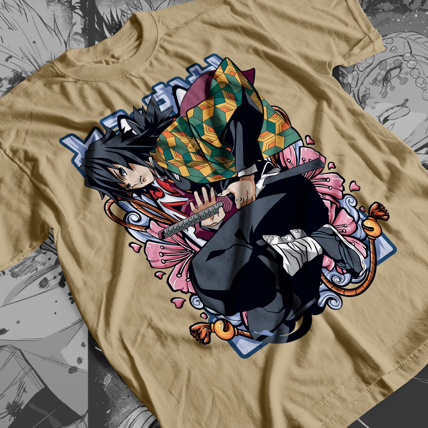 Demon Slayer - Giyu Tomioka 04 Premium Anime Design, High Quality DTF Print, 100% Cotton Shirt