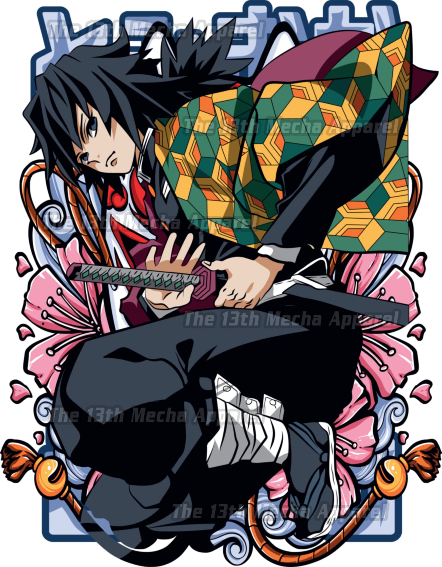 Demon Slayer - Giyu Tomioka 04 Premium Anime Design, High Quality DTF Print, 100% Cotton Shirt