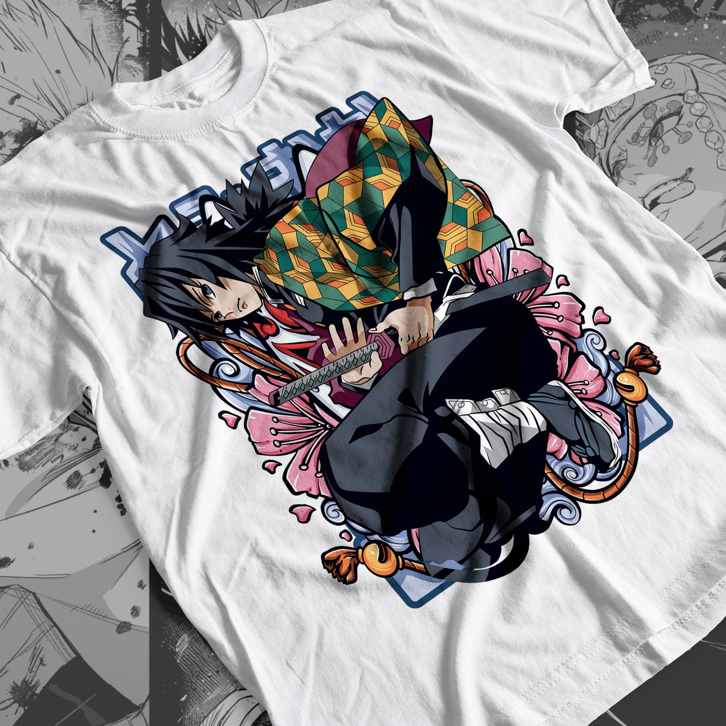 Demon Slayer - Giyu Tomioka 04 Premium Anime Design, High Quality DTF Print, 100% Cotton Shirt