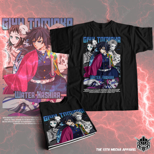 Demon Slayer - Giyu Tomioka 03 Premium Anime Design, High Quality DTF Print, 100% Cotton Shirt